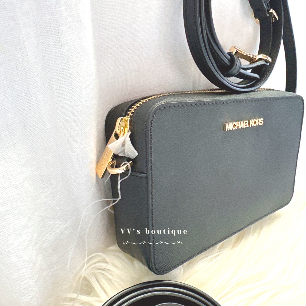 NWT Michael Kors Jet Set Medium Belt Bag Convertible Crossbody Black 35S0GTTC6L - Picture 5 of 11